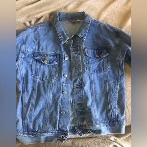 Vintage size large blue Jean trucker jacket